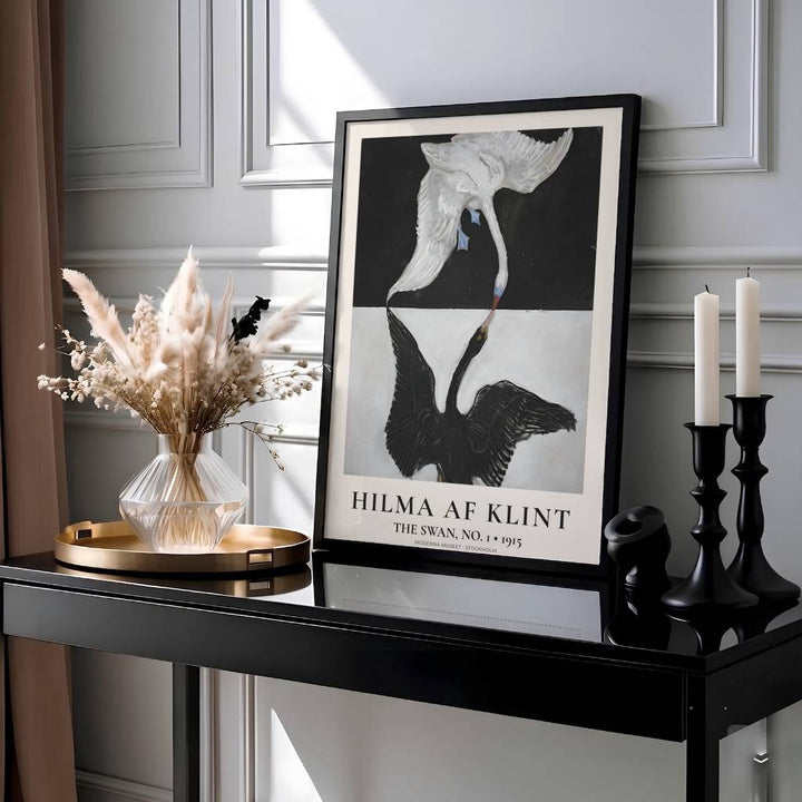 Framed by official Moderna Museet Stockholm text honoring Swedish visionary heritage, this expressive The Swan No 1 1915 wall art by Hilma af Klint showcases supreme mastery over spatial rhythm. Offered by MapYourDreams, this artwork is available in flexible options including unframed paper, custom wooden frames, and gallery canvas wraps.