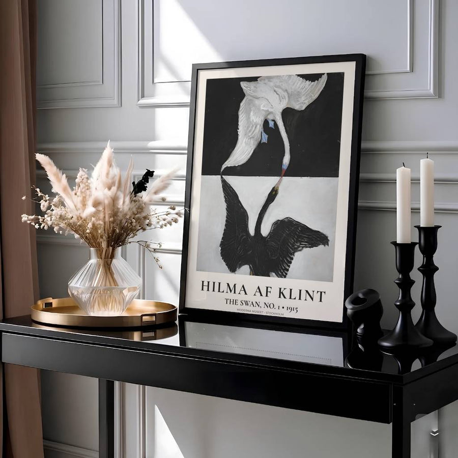 Framed by official Moderna Museet Stockholm text honoring Swedish visionary heritage, this expressive The Swan No 1 1915 wall art by Hilma af Klint showcases supreme mastery over spatial rhythm. Offered by MapYourDreams, this artwork is available in flexible options including unframed paper, custom wooden frames, and gallery canvas wraps.