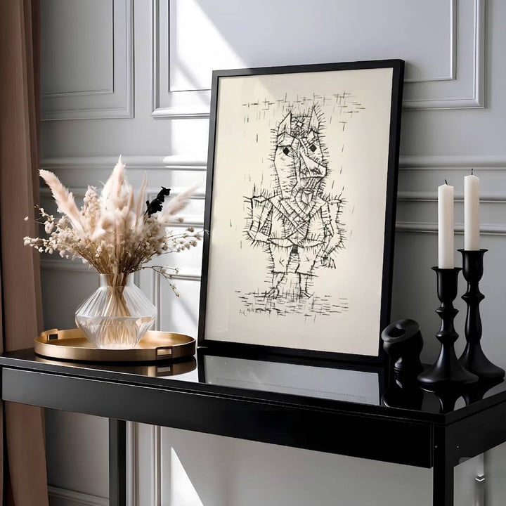 This evocative linear composition featuring witty animal symbolism and delicate sketching found in Ass Esel 1925 highlights an intricate graphic rhythm radiating intellectual charm. Presented by MapYourDreams, this Paul Klee artwork can be selected in numerous display configurations, ranging from sleek unframed paper prints to beautifully crafted frames and premium stretched canvas wraps for modern home styling.