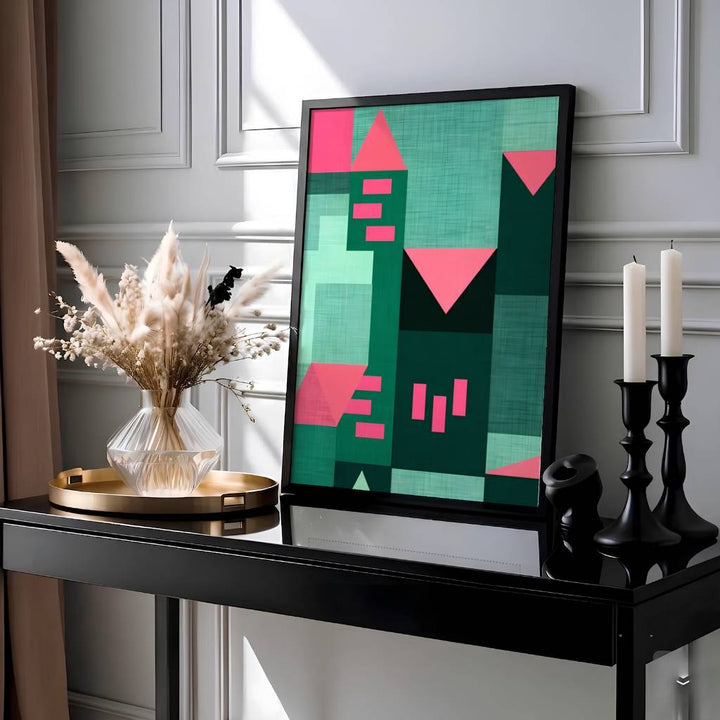 Framed by rich textured mint weaves and luminous dark green fields inspired by avant-garde European academies, this expressive Paul Klee Emerald Architecture Art Print wall art showcases supreme mastery over spatial rhythm. Offered by MapYourDreams, this artwork is available in flexible options including unframed paper, custom wooden frames, and gallery canvas wraps.
