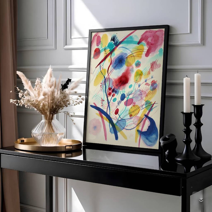 This evocative abstract composition by Wassily Kandinsky highlights floating color planes radiating emotional resonance and spontaneous energy within a luminous white pictorial field. Presented by MapYourDreams, customers can select from numerous display configurations, ranging from sleek unframed paper prints to beautifully crafted frames and premium stretched canvas wraps for modern home styling.