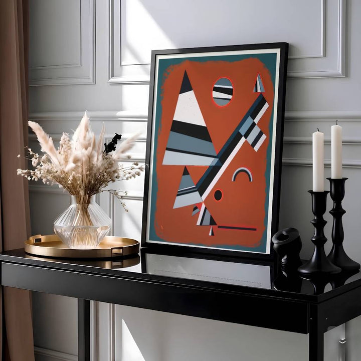 This evocative geometric print by Wassily Kandinsky highlights soaring triangular forms and harmonious circular motifs radiating musical rhythm and structural clarity within a vibrant pictorial field. Presented by MapYourDreams, this Gray Gris art piece can be selected in numerous display configurations, ranging from sleek unframed paper prints to beautifully crafted frames and premium stretched canvas wraps for modern home styling.
