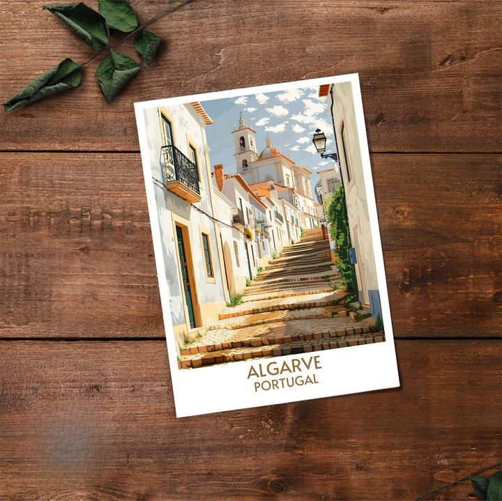 Cidade Velha streetscapes and clean European travel typography highlight this Faro Old Town, Portugal print. Select high-grade framed, unframed, and canvas options at MapYourDreams to enhance entryway wall decor.