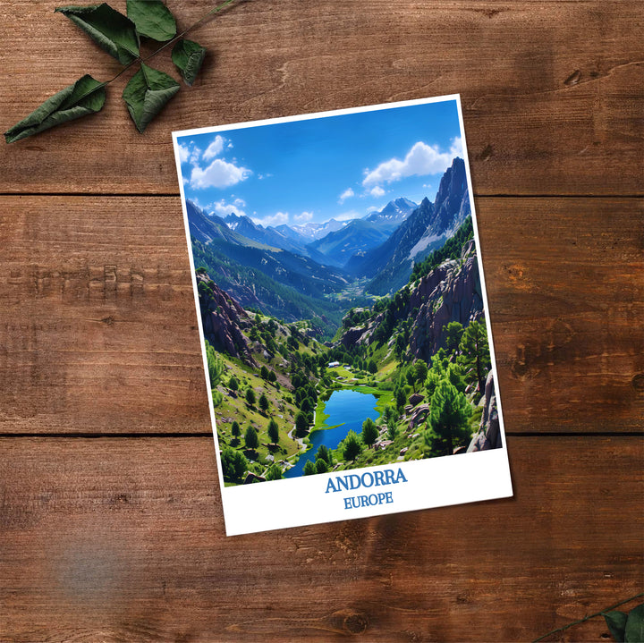 Alpine valley wilderness views and clean European travel typography highlight this Valley of Madriu-Perafita-Claror Andorra print. Select premium framed, unframed, and canvas options at MapYourDreams today.