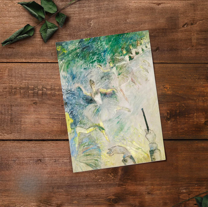 Fine art travel poster style print of Ballet Dancers, Henri de Toulouse-Lautrec portraying dancers in light in Paris, France. Select premium framed wall art, unframed paper prints, and stretched canvas decor options at MapYourDreams to create a sophisticated focal point.