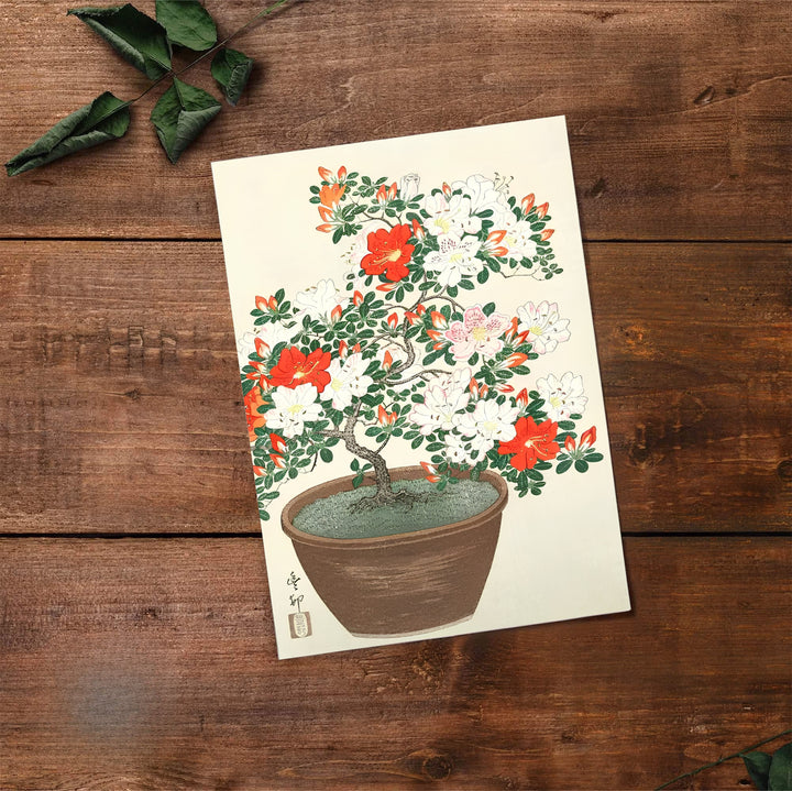 Historic 1920–1930 Japanese botanical print with Ohara Koson signature seal reflecting Tokyo printmaking traditions. Select premium framed, unframed, and canvas options at MapYourDreams.