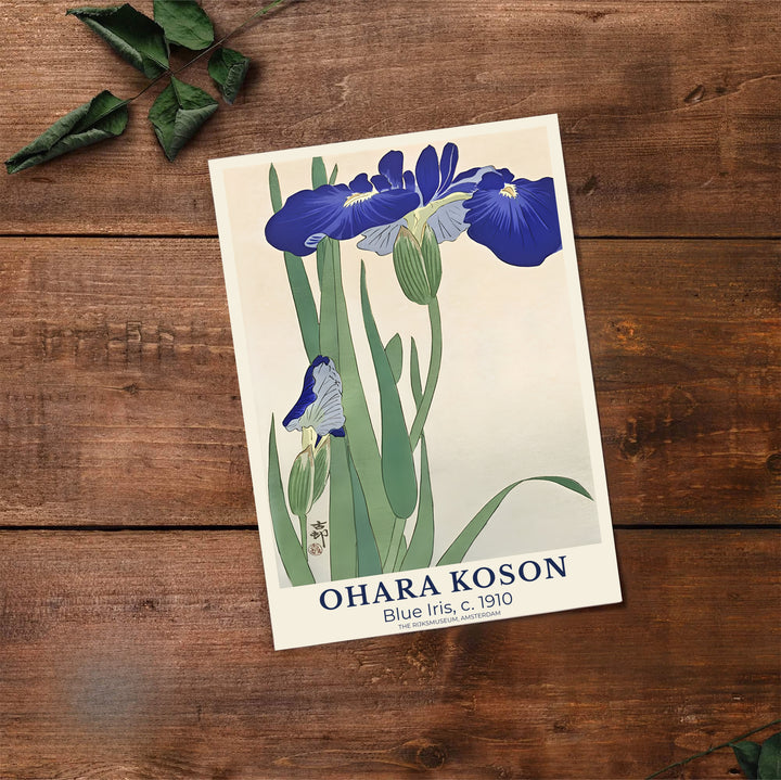 Historic 1910 Japanese botanical print with Ohara Koson signature seal reflecting archives at The Rijksmuseum, Amsterdam. Select premium framed, unframed, and canvas wall decor options at MapYourDreams.