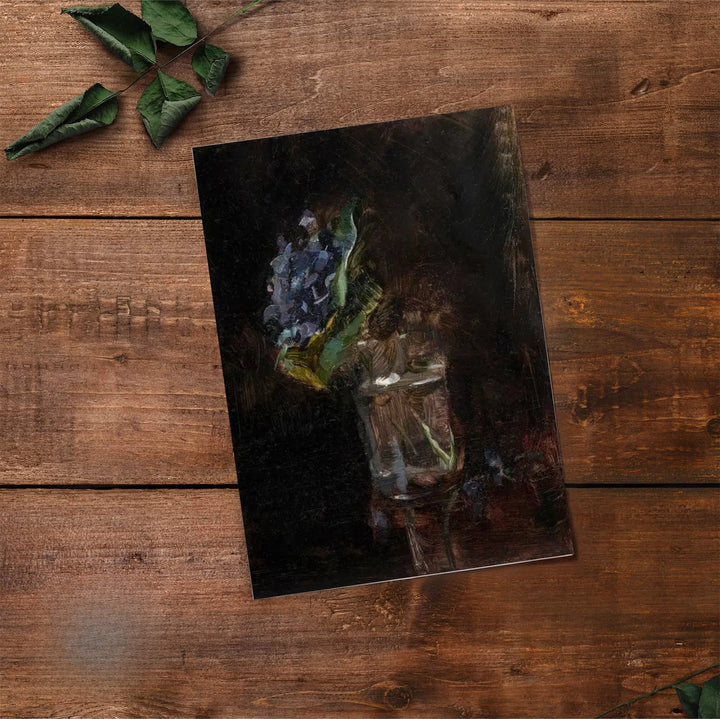 Fine art travel poster style print of Bouquet Of Violets In A Vase (1882), Henri de Toulouse-Lautrec portraying flowers catching light in Paris, France. Select premium framed wall art, unframed paper prints, and stretched canvas decor options at MapYourDreams for a focal point.