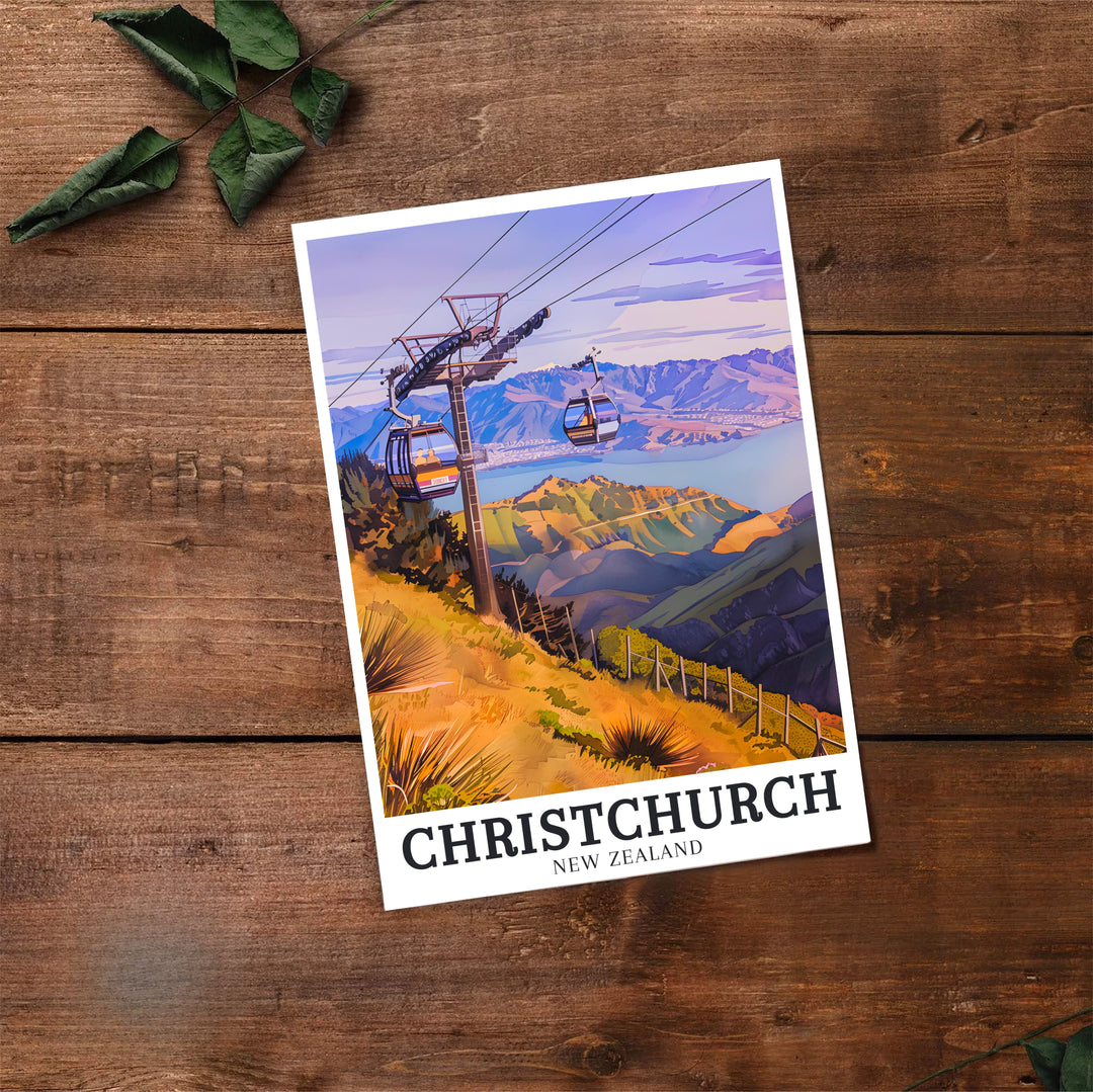 New Zealand alpine scenery featuring Port Hills and Lake Ellesmere with clean ChristChurch typography highlights this poster print. Select premium framed, unframed, and canvas options at MapYourDreams to update walls.