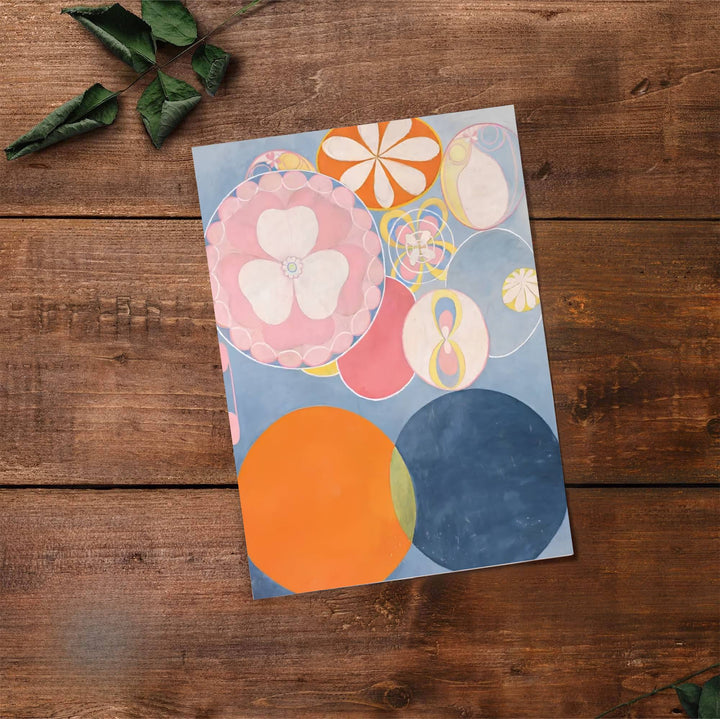 Designed to elevate contemporary home decor with an intellectual edge, this Stockholm-linked The Ten Largest No 3 Youth 1907 decor piece by Hilma af Klint pairs soft blue with vibrant orange. Offered by MapYourDreams, this artwork is available in flexible options including unframed paper, custom wooden frames, and gallery canvas wraps.