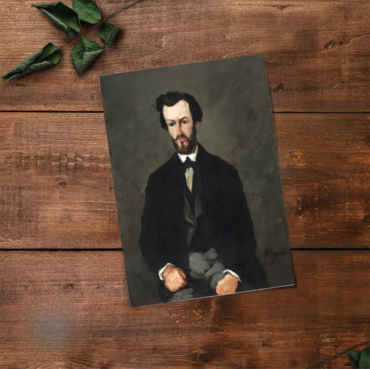 Classical art print of Paul Cezanne Antony Valabregue 1866 showing a seated man in Aix-en-Provence France. Select premium framed wall art, unframed paper prints, and stretched canvas decor options at MapYourDreams for an eye-catching focal point in your home hall.