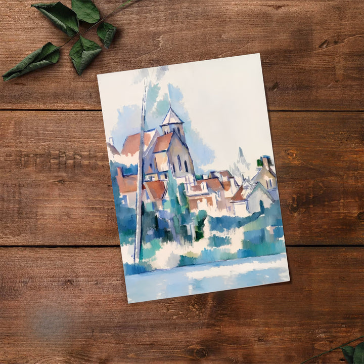Classical art print of Paul Cezanne Church At Montigny Sur Loing 1898 showing a village church nestled by water in France. Select premium framed wall art, unframed paper prints, and stretched canvas decor options at MapYourDreams for an eye-catching focal point in your hall.