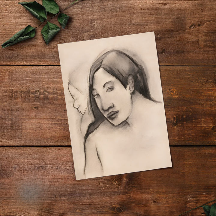Classic French impressionism wall art print of Paul Gauguin Heads Of Tahitian Women 1891 showing island portraits created in Tahiti, French Polynesia. Select premium framed wall art, unframed paper prints, and stretched canvas decor options at MapYourDreams for an eye-catching focal point.