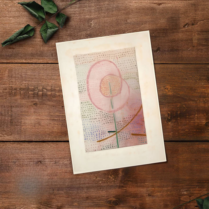 Designed to elevate contemporary home decor with an intellectual edge, this Paul Klee Blossoming (Blühend) 1934 decor piece pairs cream parchment tones with delicate pink and green floral accents. Offered by MapYourDreams, this artwork is available in flexible options including unframed paper, custom wooden frames, and gallery canvas wraps.