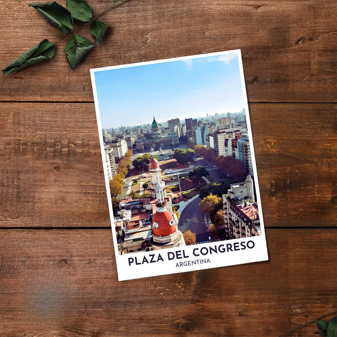 Illuminated by bright natural daylight across Buenos Aires, this Plaza del Congreso wall decor celebrates iconic Argentine urban design, brought to life by MapYourDreams across unframed art paper, custom wood frames, and gallery canvas wraps.