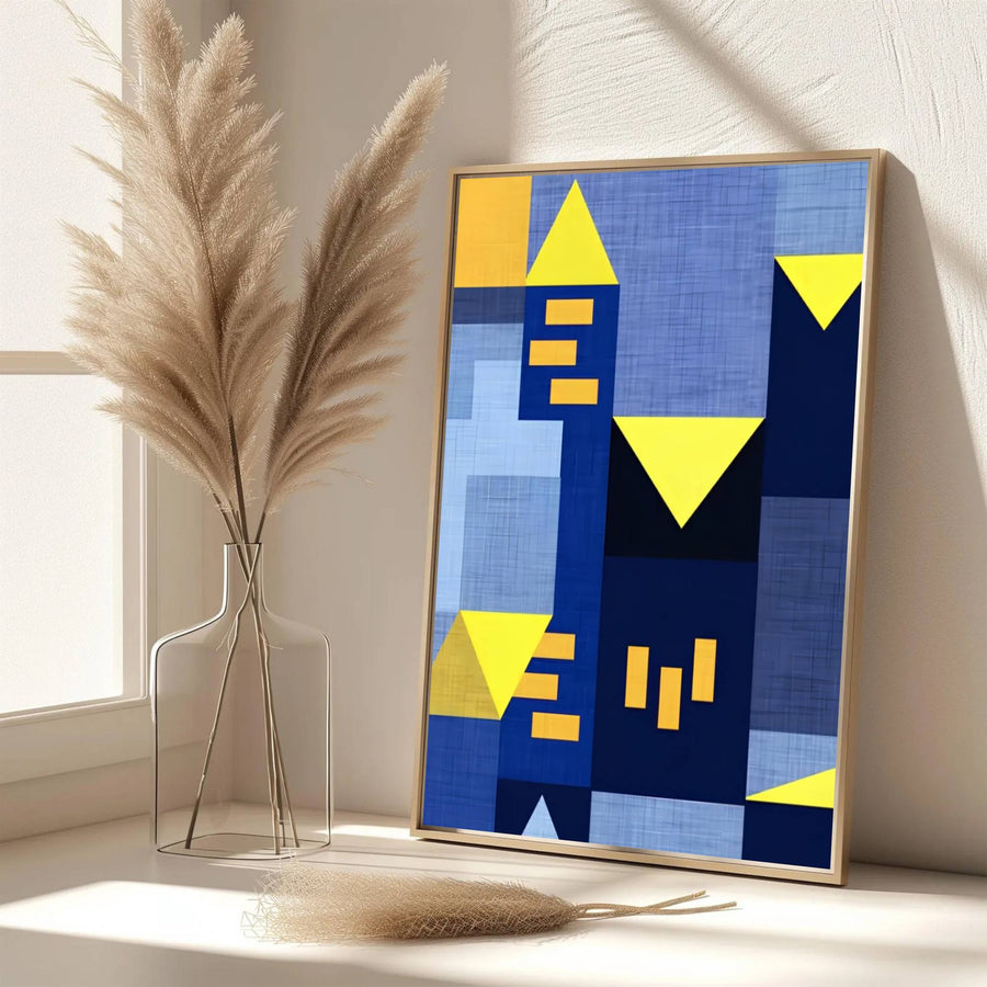 Echoing the sophisticated atmosphere of European design archives and Bauhaus galleries, this captivating Paul Klee Blue Night (Blaue Nacht) poster honors the enduring legacy of early modernism&