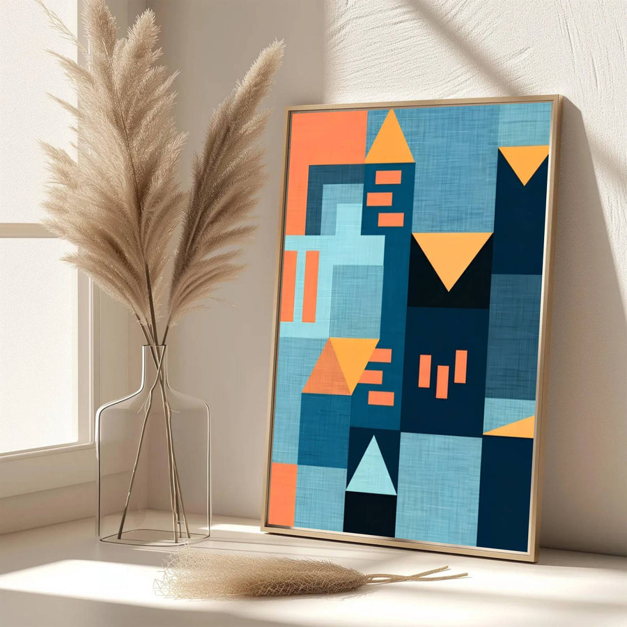 Echoing the sophisticated atmosphere of European design archives and Bauhaus galleries, this captivating Paul Klee Golden Twilight Architecture Poster honors the enduring legacy of early modernism&