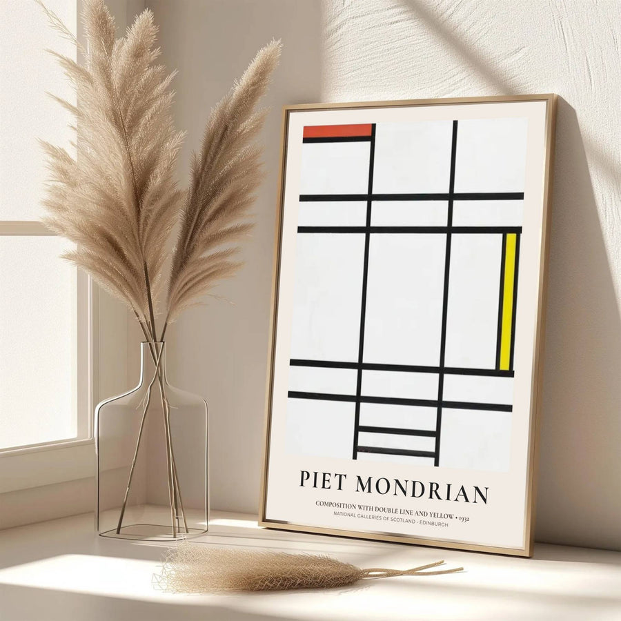 Bringing the sophisticated atmosphere of European galleries straight to your walls, this 1932 Piet Mondrian painting exemplifies the foundational genius of modern abstraction. MapYourDreams provides this art piece in flexible presentation styles, featuring classic unframed paper, bespoke frame selections, and gallery-wrapped canvas options.