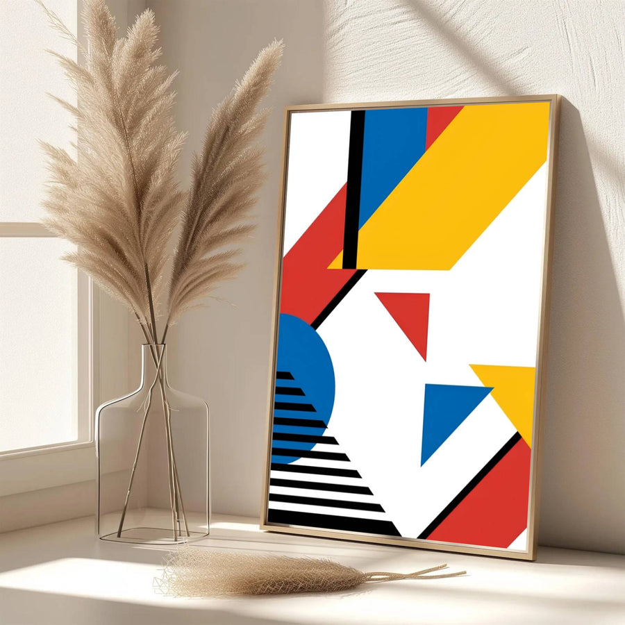 Reflecting the profound artistic evolution of early modernism, this historic Piet Mondrian poster composition merges decorative appeal with evocative, universal symbolism. MapYourDreams invites you to display this geometric wall art piece by Piet Mondrian in your preferred style, offering flexible options such as unframed paper prints, custom wooden frames, and gallery canvas wraps.