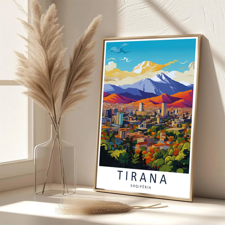 Eye-catching natural landscape artwork celebrating Tirana Mali i Dajtit Albania, printed on premium archival stock with long-lasting ink retention over time. Available from MapYourDreams as an unframed paper poster, custom-framed print, or gallery-wrapped canvas.