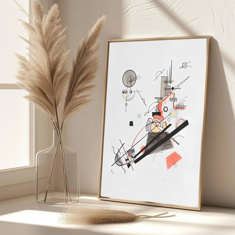 Bringing the sophisticated atmosphere of the Bauhaus movement straight to your walls, this avant-garde Wassily Kandinsky Joyful Ascent painting exemplifies the height of modernist mastery. MapYourDreams provides this fine art print in flexible presentation styles, featuring classic unframed paper, bespoke frame selections, and gallery-wrapped canvas options.
