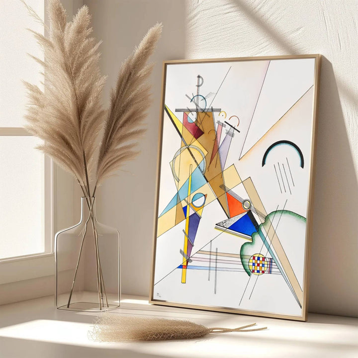Bringing the sophisticated atmosphere of the Bauhaus movement straight to your walls, this avant-garde Wassily Kandinsky Web Gewebe painting exemplifies the height of modernist mastery. MapYourDreams provides this fine art print in flexible presentation styles, featuring classic unframed paper, bespoke frame selections, and gallery-wrapped canvas options.