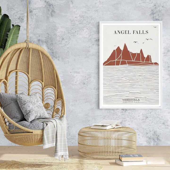 High-quality abstract landscape print bringing warm earth tones, serene water ripples, and modern style into home interiors. An exclusive from MapYourDreams, you can select your preferred style from borderless paper prints, custom wooden framing, or gallery canvas wraps.