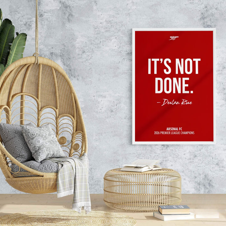 High quality wall decor art print showing Declan Rice quote It&