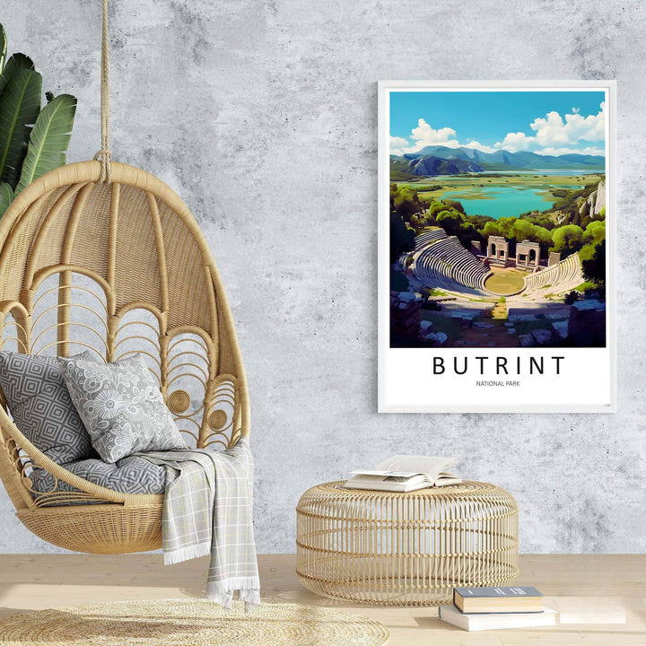Stylish Albania travel wall art capturing Butrint&