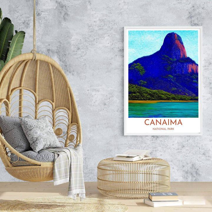 High-quality nature print bringing expressive impasto brushwork, vibrant color energy, and wilderness serenity into home interiors. An exclusive from MapYourDreams, you can select your preferred style from borderless paper prints, custom wooden framing, or gallery canvas wraps.