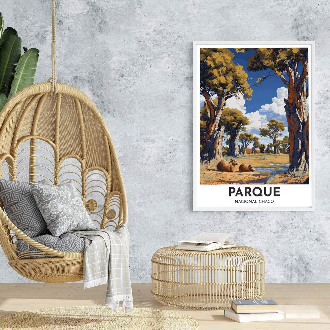 High-quality landscape art print bringing warm nature vibes and South American wildlife into home living spaces. An exclusive from MapYourDreams, you can select your preferred style from borderless paper prints, custom wooden framing, or gallery canvas wraps.