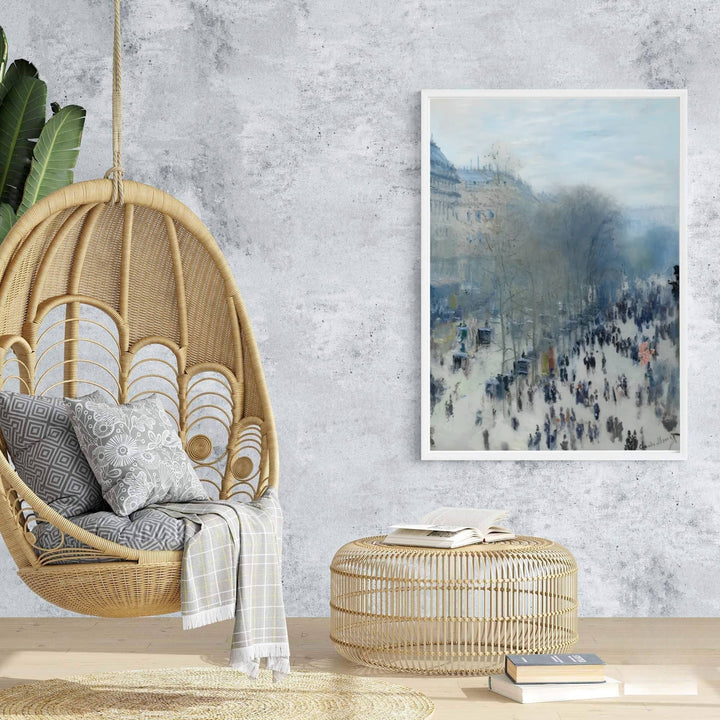 Bringing a touch of classical grace to architectural interiors, this harmonious exhibition piece in the form of a Boulevard Des Capucines 1873 poster turns historic French city views into fine art. Offered by MapYourDreams, you can personalize your layout using unframed paper art print styles, elegant framed setups, or textured gallery canvas wraps.