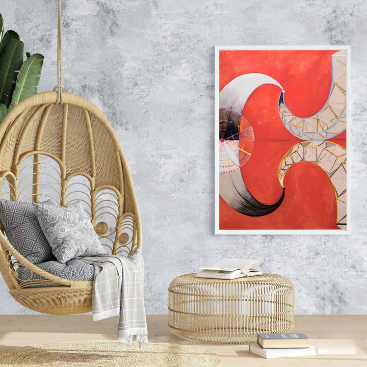 Bringing a touch of avant-garde grace to architectural interiors, this harmonious Hilma af Klint Group VII The Moon wall decor turns structural spiritual studies into high-end wall art. Offered by MapYourDreams, this artwork is available in flexible options including unframed paper, custom wooden frames, and gallery canvas wraps.
