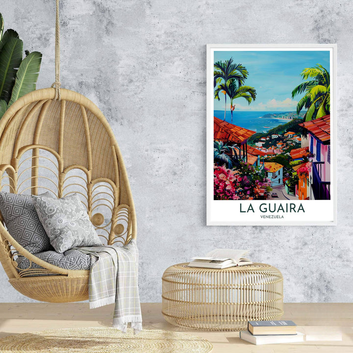 High-quality coastal landscape print bringing tropical sunshine, ocean tranquility, and floral charm into home interiors. An exclusive from MapYourDreams, you can select your preferred style from borderless paper prints, custom wooden framing, or gallery canvas wraps.