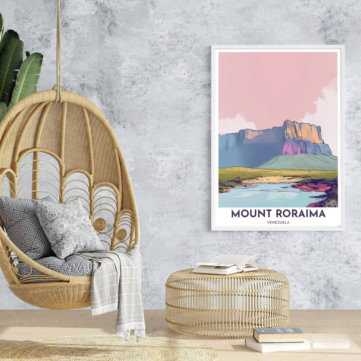High-quality landscape print bringing minimalist line art, soft color harmony, and mountain tranquility into home interiors. An exclusive from MapYourDreams, you can select your preferred style from borderless paper prints, custom wooden framing, or gallery canvas wraps.