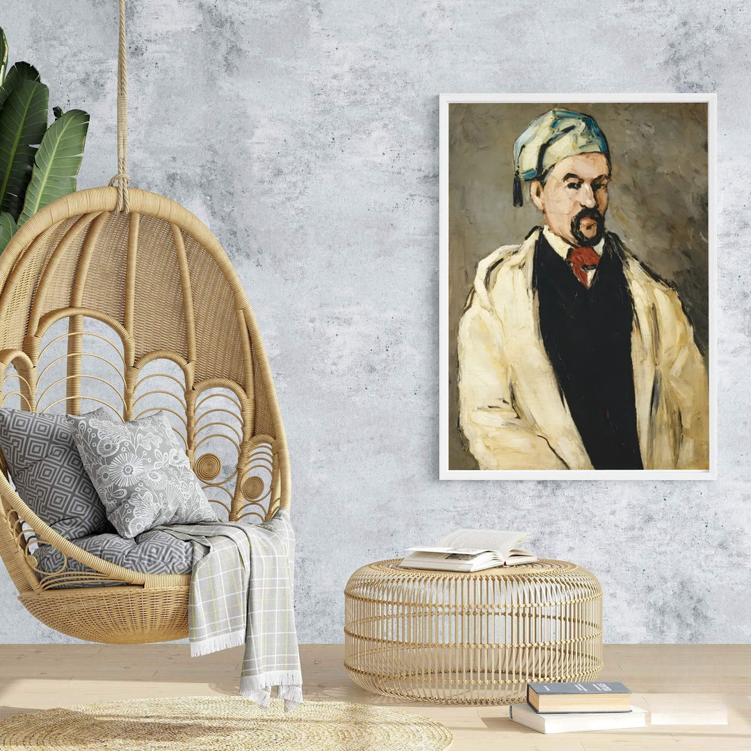 Vintage portrait poster print of Paul Cezanne The Artists Uncle Dominique 1866 rendered with swift palette knife technique in Aix-en-Provence France. Browse archival framed wall art, unframed poster prints, and stretched gallery canvas options at MapYourDreams for classic decor themes.
