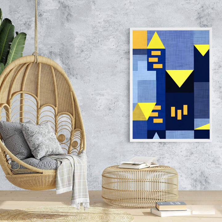 Bringing a touch of avant-garde grace to architectural interiors, this harmonious Paul Klee Blue Night (Blaue Nacht) wall decor turns structural city studies into high-end wall art. Offered by MapYourDreams, this artwork is available in flexible options including unframed paper, custom wooden frames, and gallery canvas wraps.