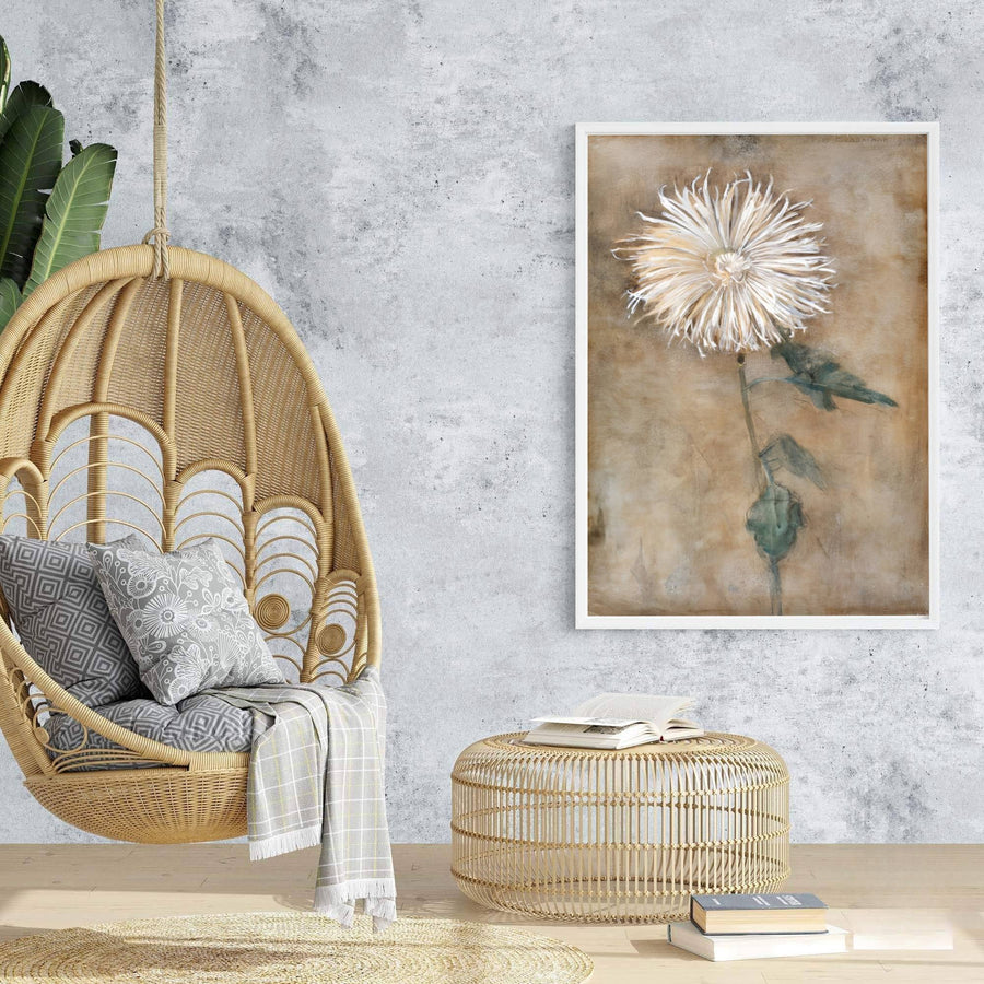 This enchanting Piet Mondrian Chrysanthemum artwork captures the artist&