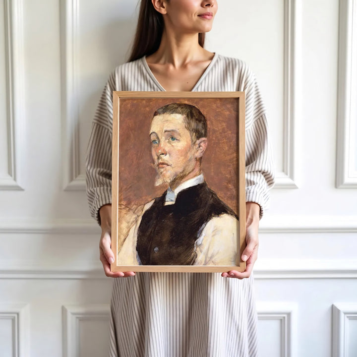 High-definition fine art reproduction of the 1887 René Grenier portrait by Toulouse-Lautrec in Paris, France. Order custom framed, unframed, and canvas print options at MapYourDreams.