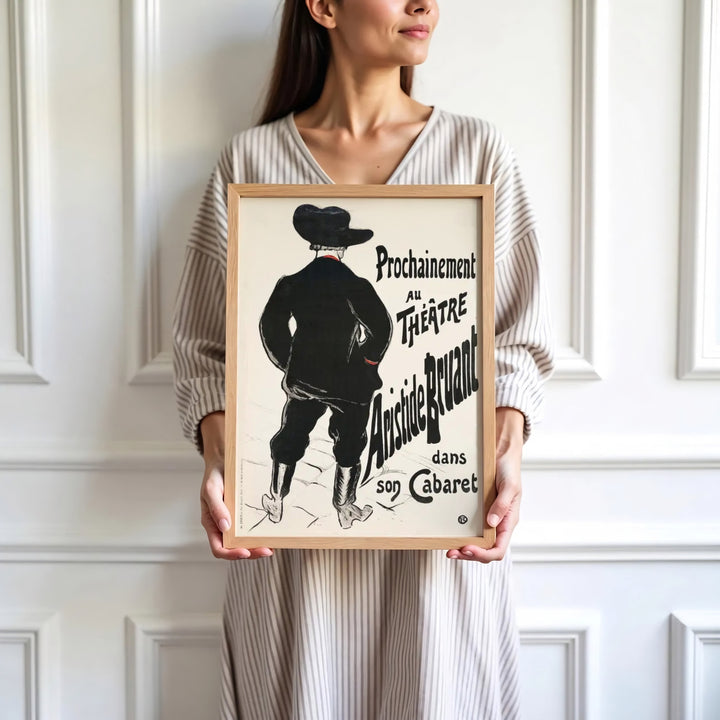 Vintage Parisian poster print of Bruant Au Mirliton (1894), Henri de Toulouse-Lautrec rendered with Japanese art print influence in Paris, France. Browse archival framed wall art, unframed poster prints, and stretched gallery canvas choices at MapYourDreams for rooms.