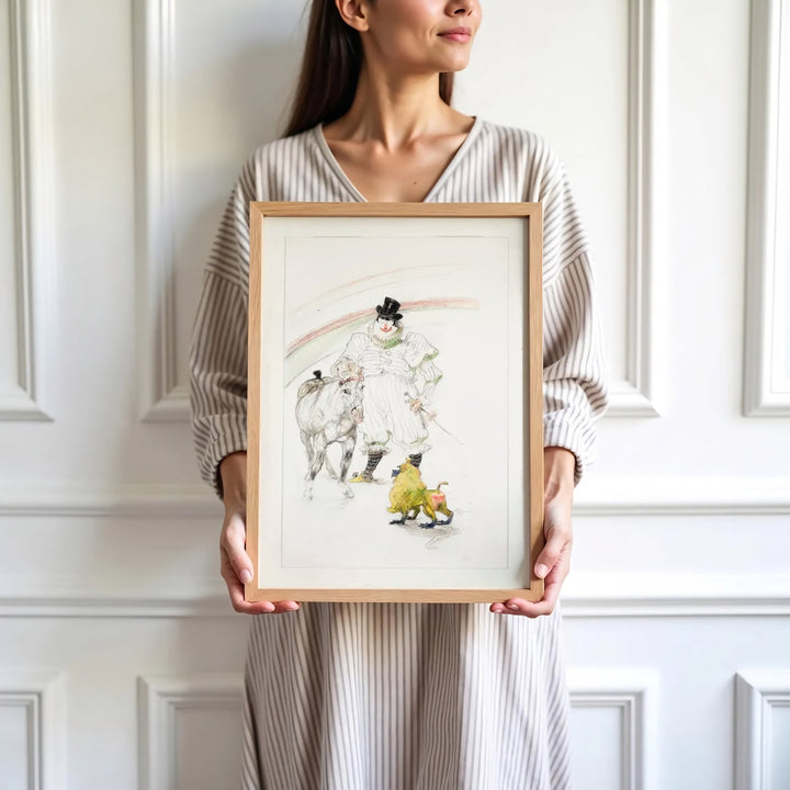 High-definition fine art reproduction of Cheval Et Singe Dresses (1899), Henri de Toulouse-Lautrec set in Neuilly-sur-Seine near Paris, France. Order custom framed wall art, unframed poster prints, and stretched gallery canvas options directly at MapYourDreams for display.