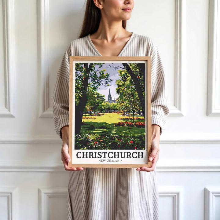New Zealand heritage and botanical landscape art from Christchurch Botanic Gardens shines in this print. Order custom framed, unframed, and canvas options at MapYourDreams for an elegant wall accent.