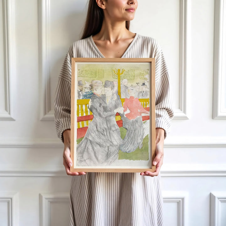 High-definition fine art reproduction of Dance At The Moulin Rouge (1897), Henri de Toulouse-Lautrec set inside the famous venue in Paris, France. Order custom framed wall art, unframed poster prints, and stretched gallery canvas options directly at MapYourDreams for wall display.