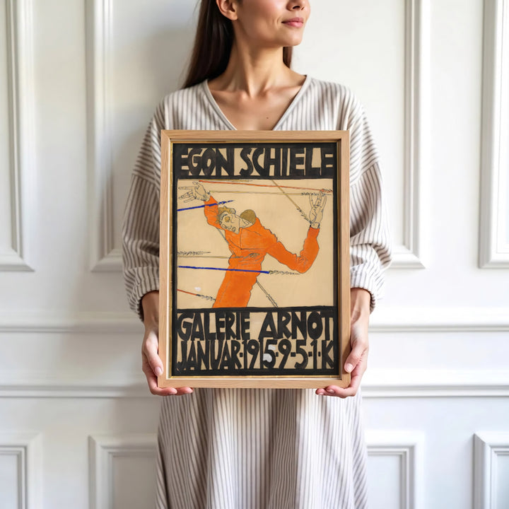 High-definition museum exhibition print of Egon Schiele Galerie Arnot 1915 at Galerie Arnot Vienna displaying refined graphic advertising style. Order custom framed wall art, unframed poster prints, and stretched gallery canvas formats directly at MapYourDreams store for wall transformations.