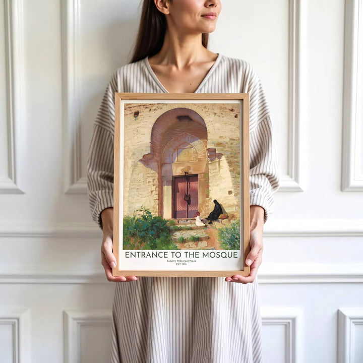 High detail oil painting print depicting Panos Terlemezian&
