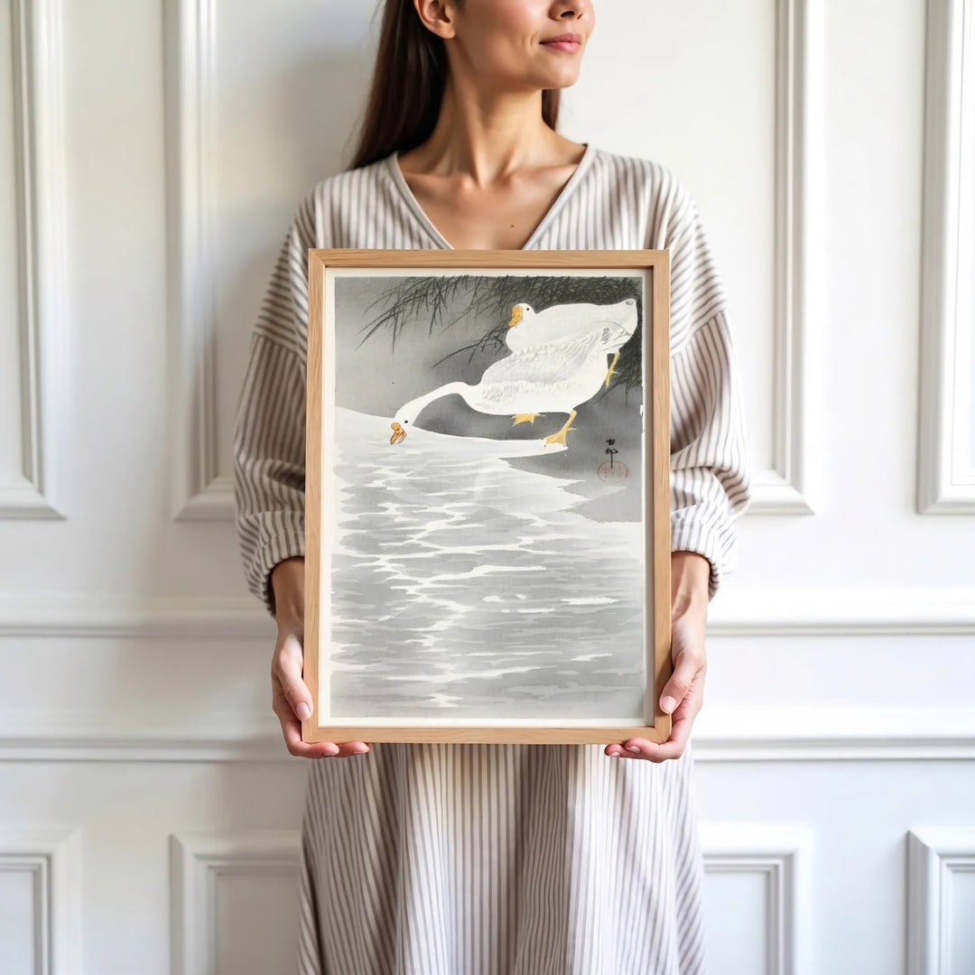 High-definition 1900 1930 Japanese Kacho-ga print of Ohara Koson waterfowl artwork by artist Ohara Koson referencing Tokyo art gallery exhibits. Order custom framed, unframed, and canvas print options at MapYourDreams.