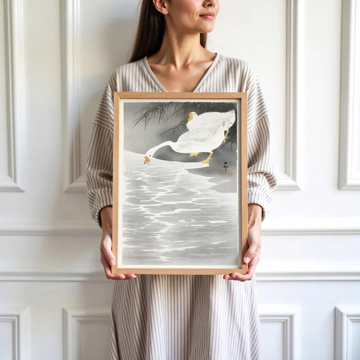 High-definition 1900 1930 Japanese Kacho-ga print of Ohara Koson waterfowl artwork by artist Ohara Koson referencing Tokyo art gallery exhibits. Order custom framed, unframed, and canvas print options at MapYourDreams.