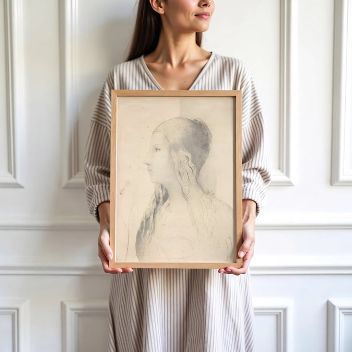 Reflecting the profound artistic maturity of Odilon Redon, this historic portrait composition merges decorative appeal with evocative, dreamlike symbolism. MapYourDreams invites you to display this piece in your preferred style, offering flexible options such as unframed paper prints, custom wooden frames, and gallery canvas wraps.