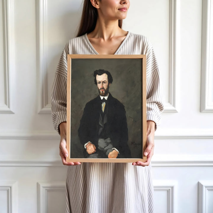 High-definition European portrait print of Paul Cezanne Antony Valabregue 1866 portraying a man in formal attire in Aix-en-Provence France. Order custom framed wall art, unframed poster prints, and stretched gallery canvas formats directly at MapYourDreams.