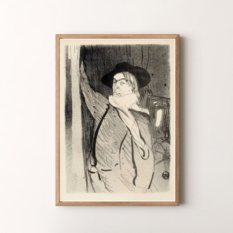 High-definition French fine art print capturing Henri de Toulouse-Lautrec Aristide Bruant 1893 in Montmartre Paris France. Order custom framed, unframed, and canvas print options at MapYourDreams.